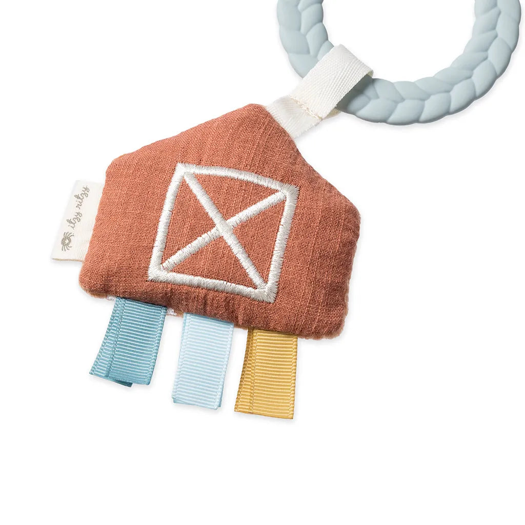 Bitzy Busy Ring™ Teething Activity Toy - Farm Itzy Ritzy Lil Tulips