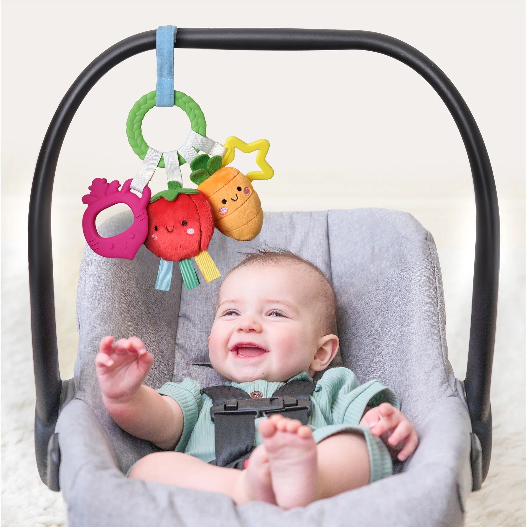 Bitzy Busy Ring™ Teething Activity Toy Veggie Itzy Ritzy Lil Tulips