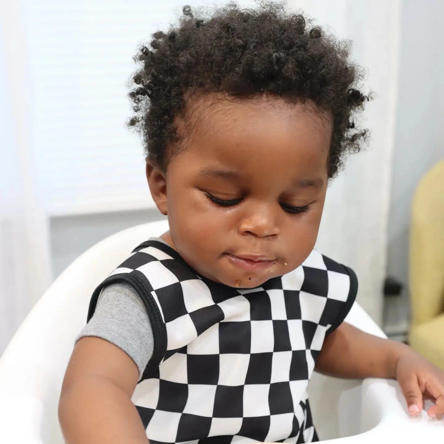 Black Checkerboard Bapron BapronBaby Lil Tulips