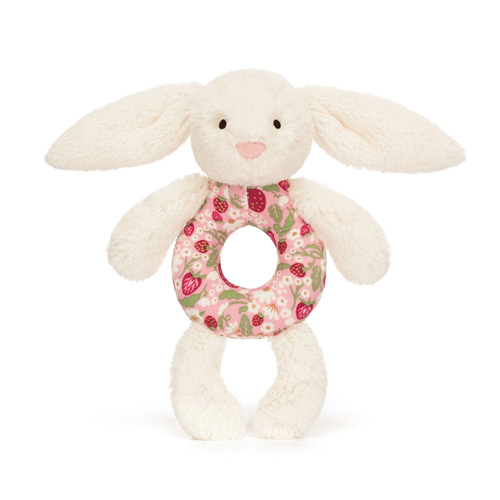 Blossom Cream Bunny 'Berry' Ring Rattle Jellycat JellyCat Lil Tulips