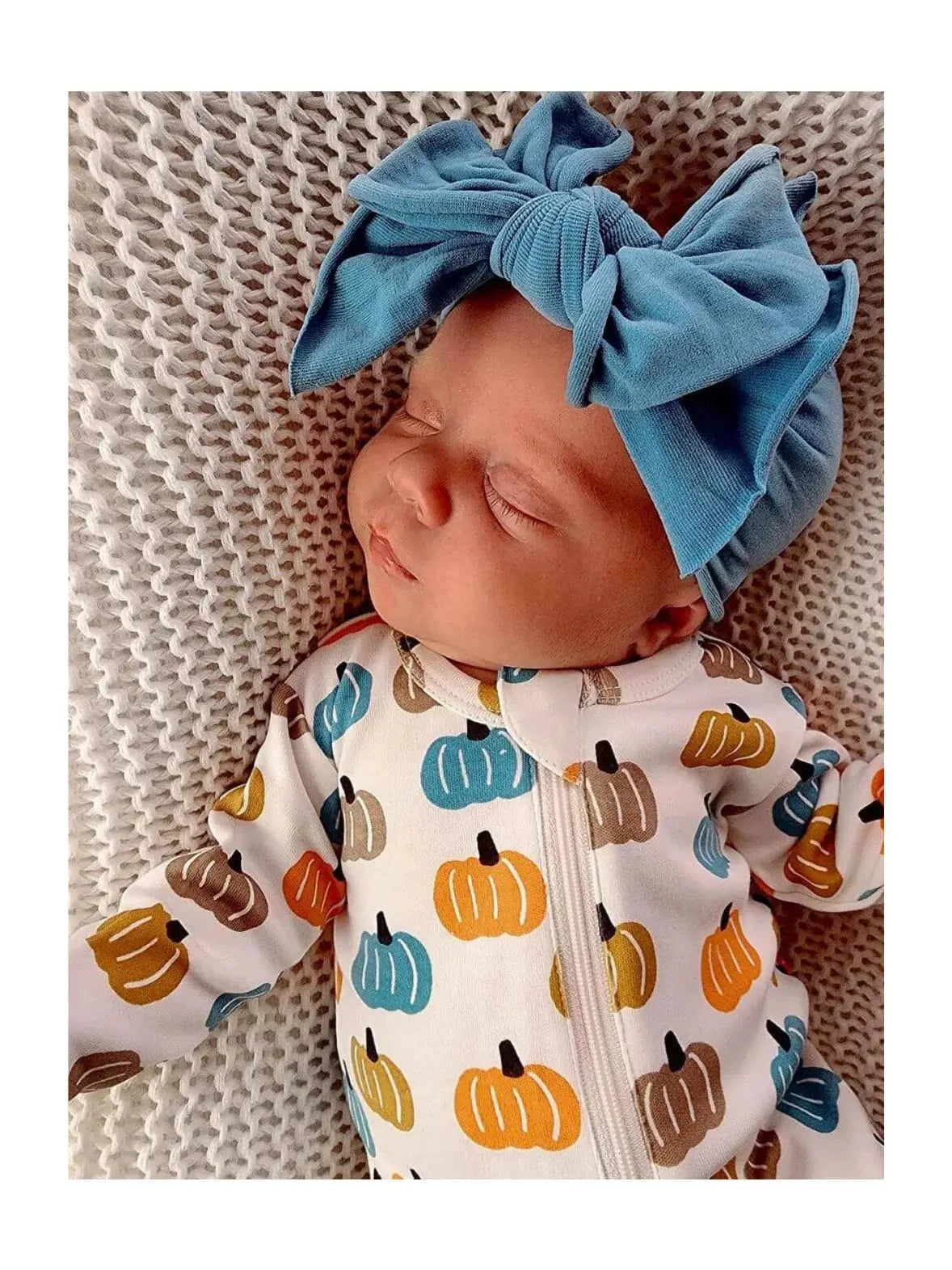 Blue Pumpkin Patch - Organic 2-Way Zip Romper SIIX Collection Lil Tulips