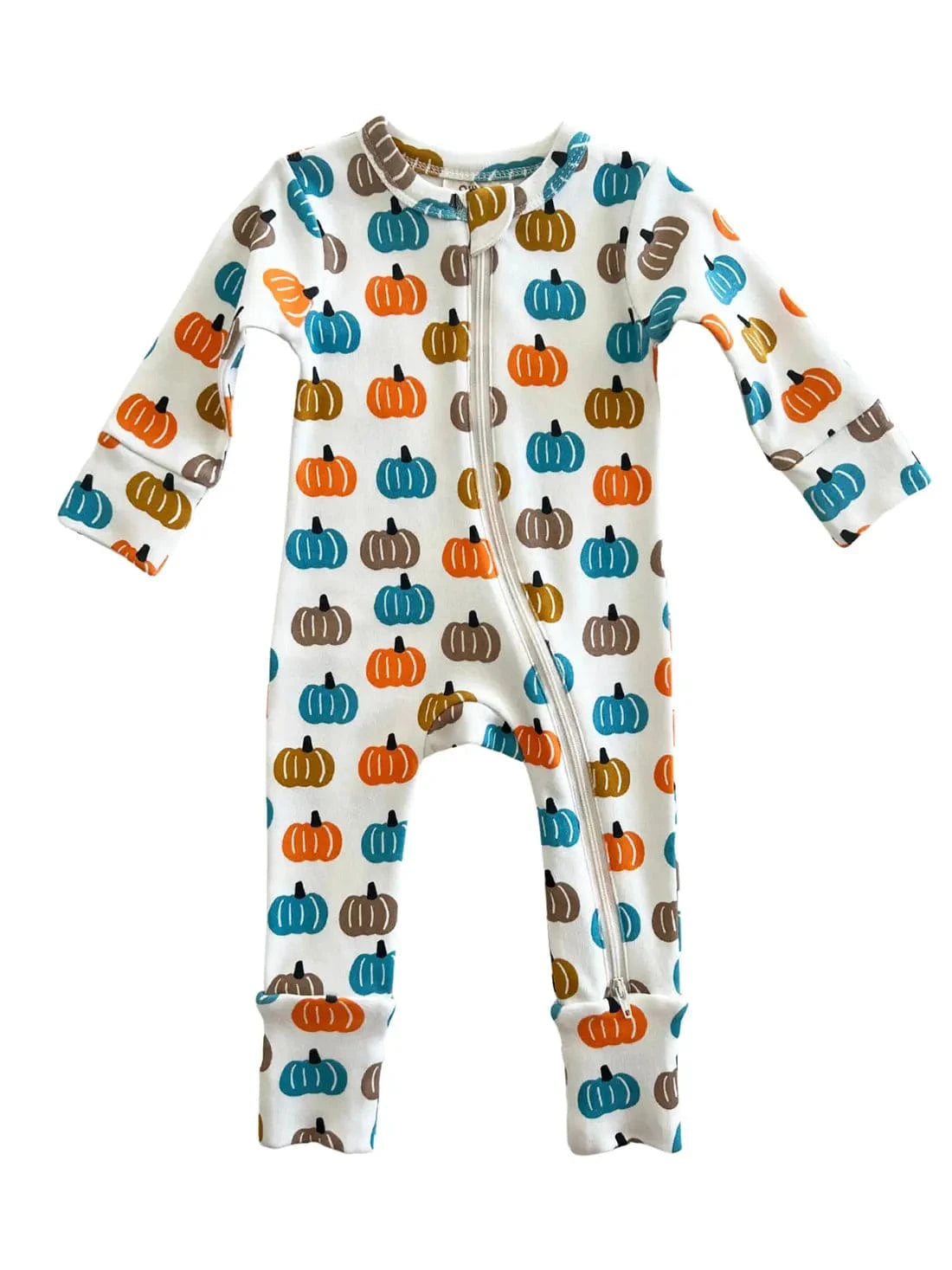 Blue Pumpkin Patch - Organic 2-Way Zip Romper SIIX Collection Lil Tulips