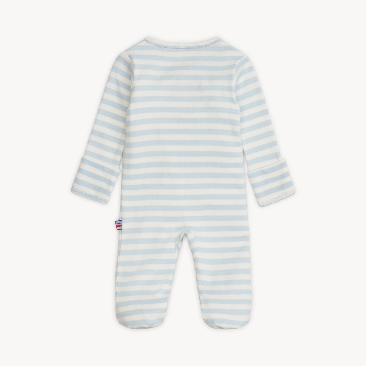 Blue Stripe Organic Cotton Footie Magnetic Me Lil Tulips