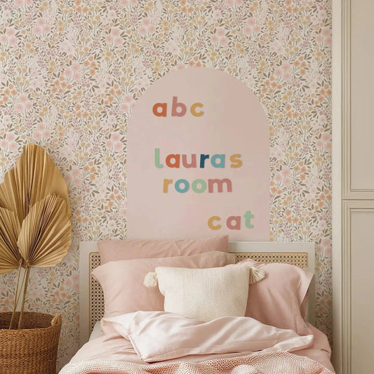 Blush Magnetic Arch Wall Decal - MINI The Type Set Co. Lil Tulips