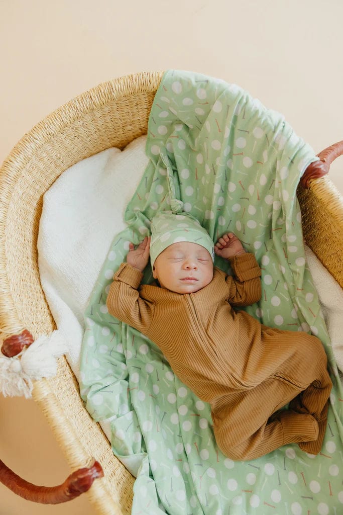 Bogey Knit Swaddle Blanket Copper Pearl Lil Tulips