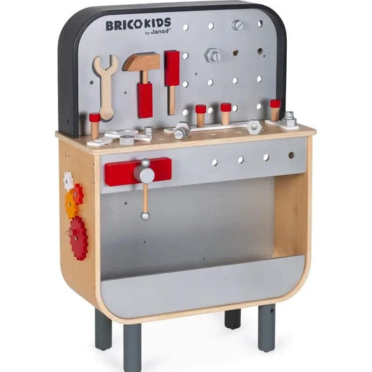 Brico' Kids Double Sided Workbench With Tools Janod Baby Toys & Activity Equipment Lil Tulips