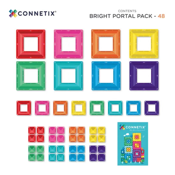 Bright Portal Pack 48 pc Connetix Lil Tulips