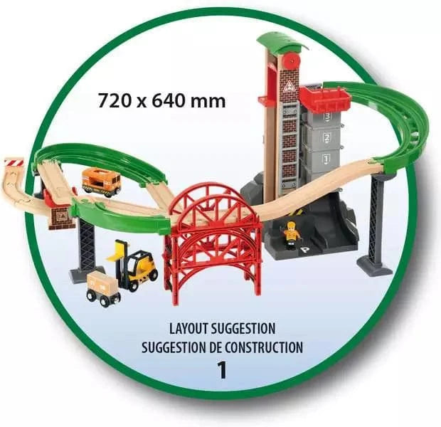 BRIO World Train Set Lift & Load Warehouse Set Brio Model Trains & Train Sets Lil Tulips