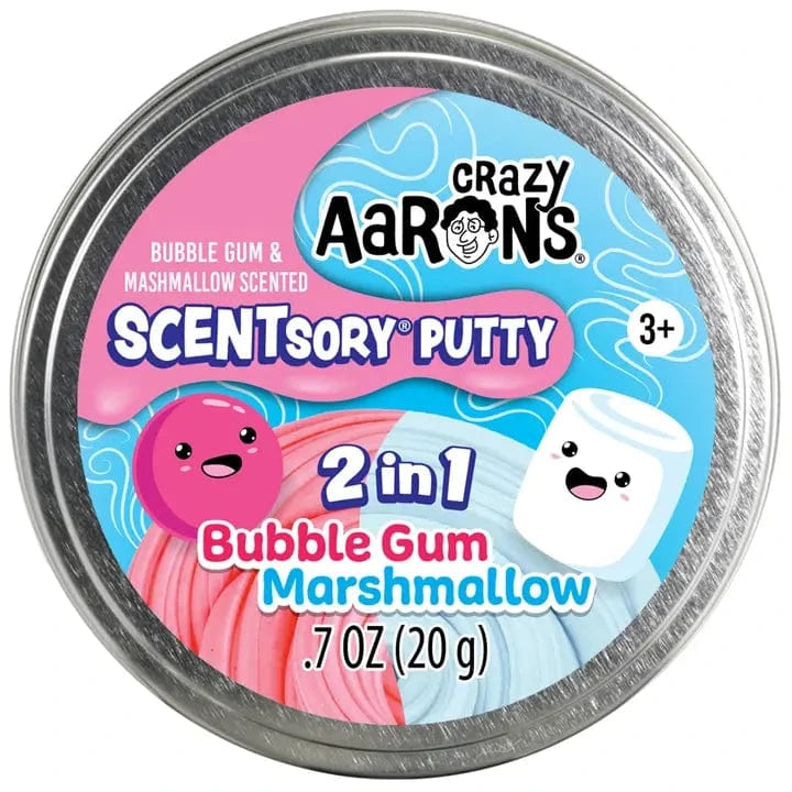 Bubble Gum and Marshmallow Scentsory Duo Mash-Ups Thinking Putty Crazy Aaron's Putty World Lil Tulips
