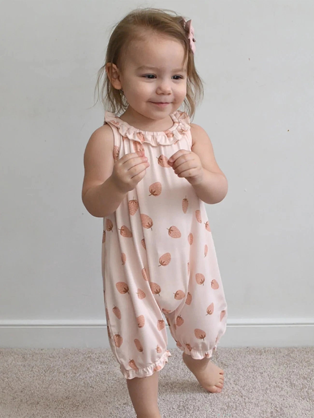Bubble Romper - Strawberry Gunamuna Lil Tulips