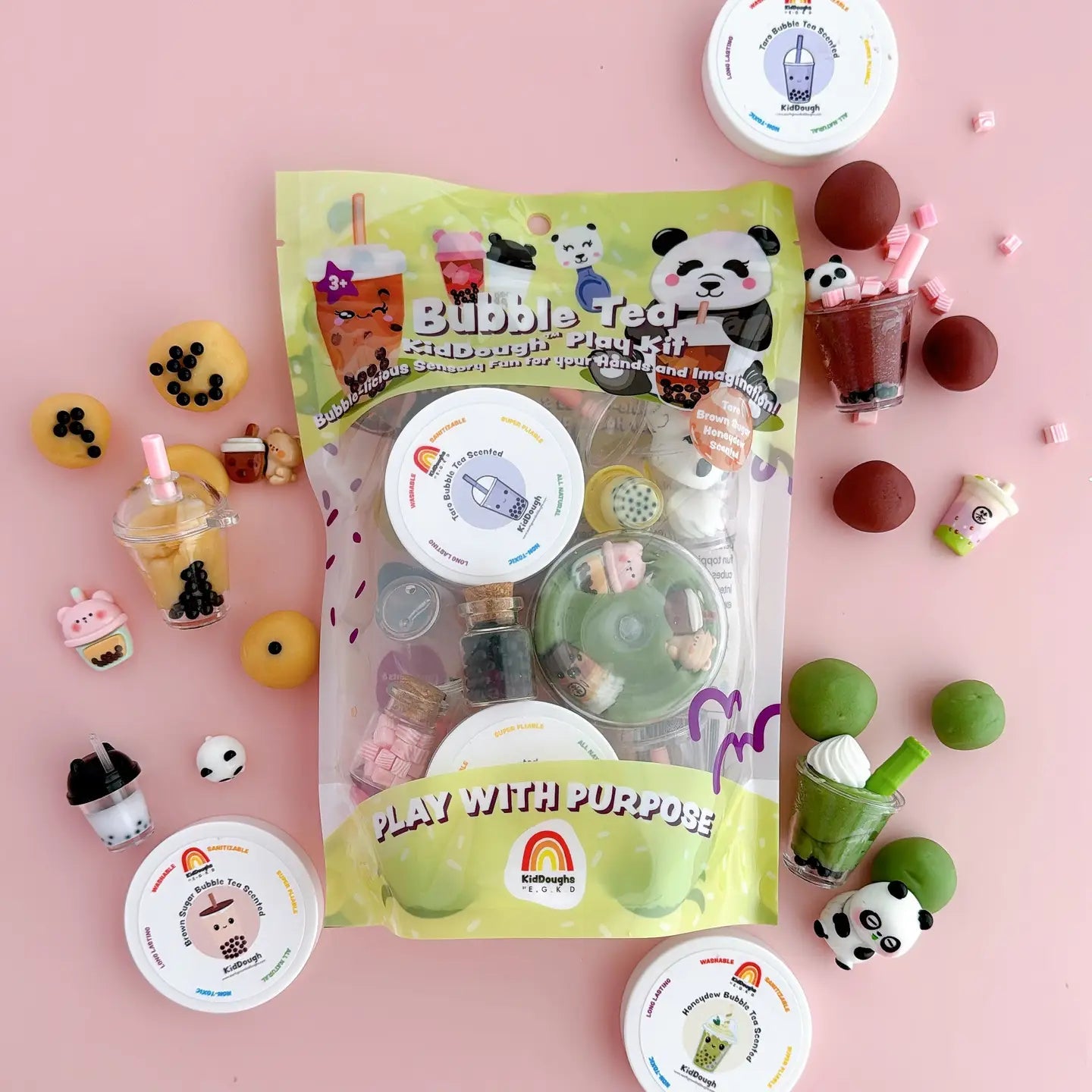Bubble Tea Kiddough Play Kit Earth Grown KidDoughs Lil Tulips