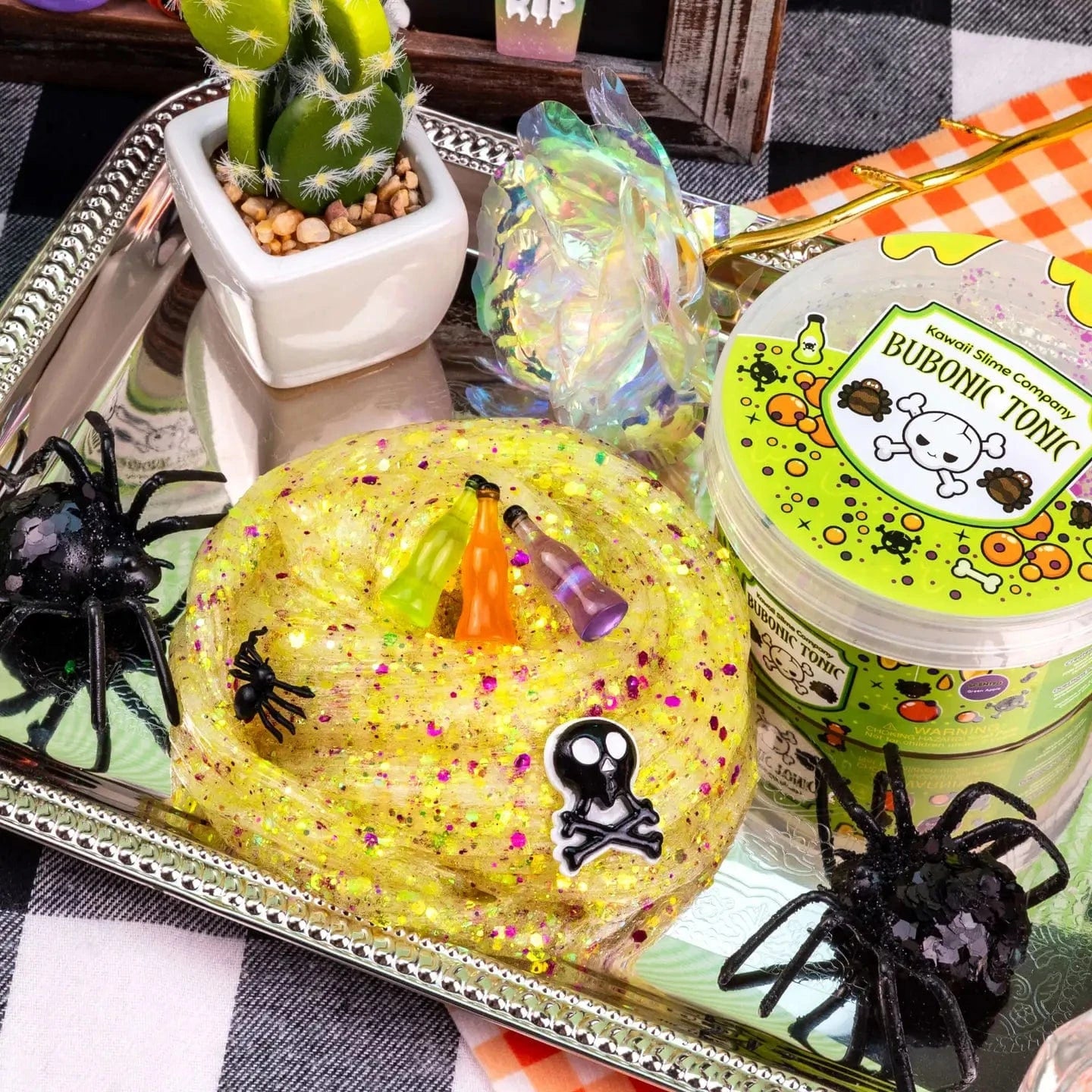 Bubonic Tonic Clear Glitter Slime Kawaii Slime Company Lil Tulips