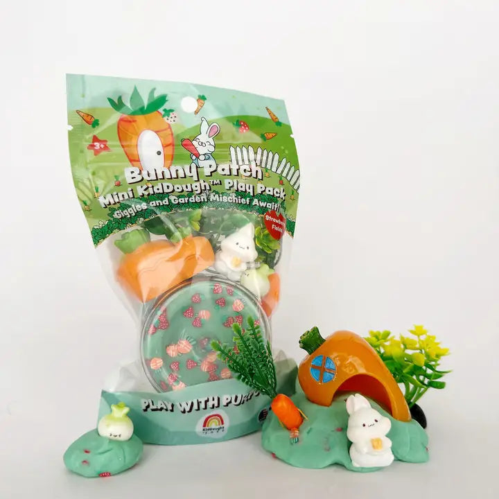 Bunny Patch Mini Play Pack - 2 oz. Earth Grown KidDoughs Lil Tulips