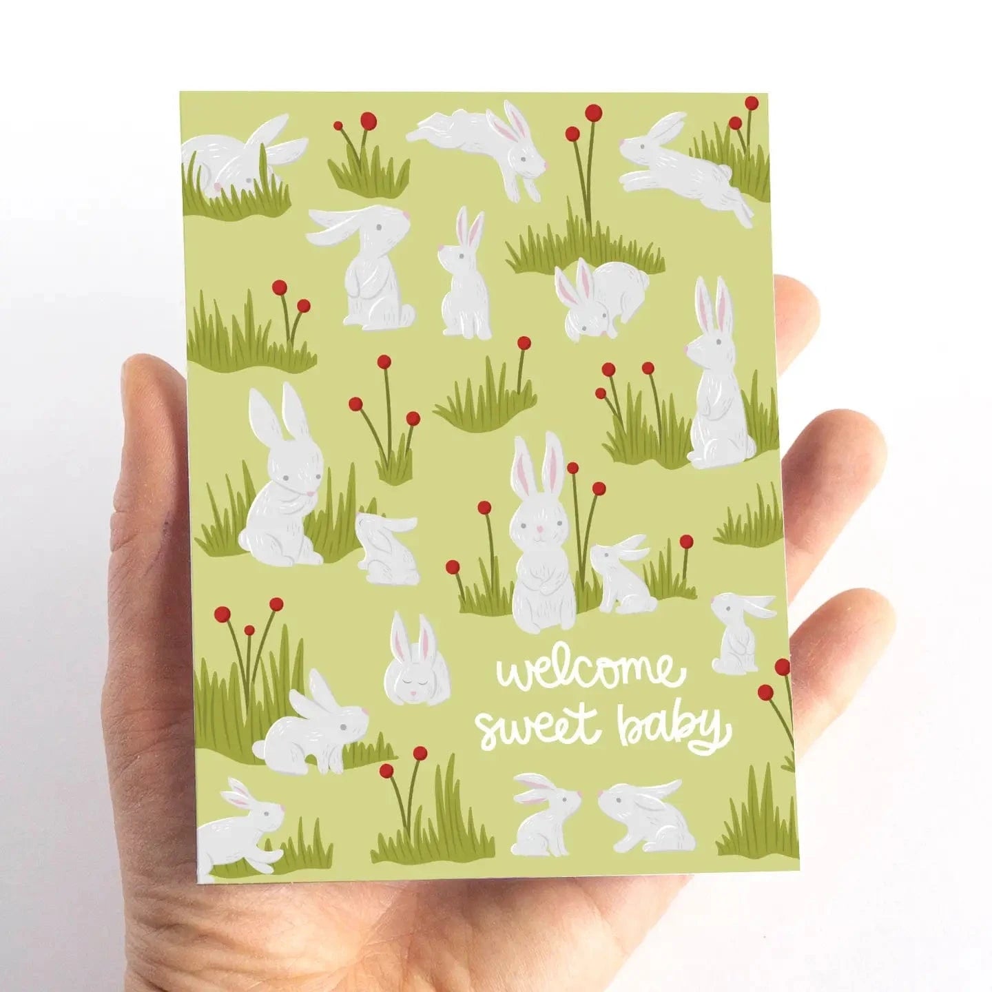 Bunny Rabbit - New Baby Card Pedaller Designs Lil Tulips