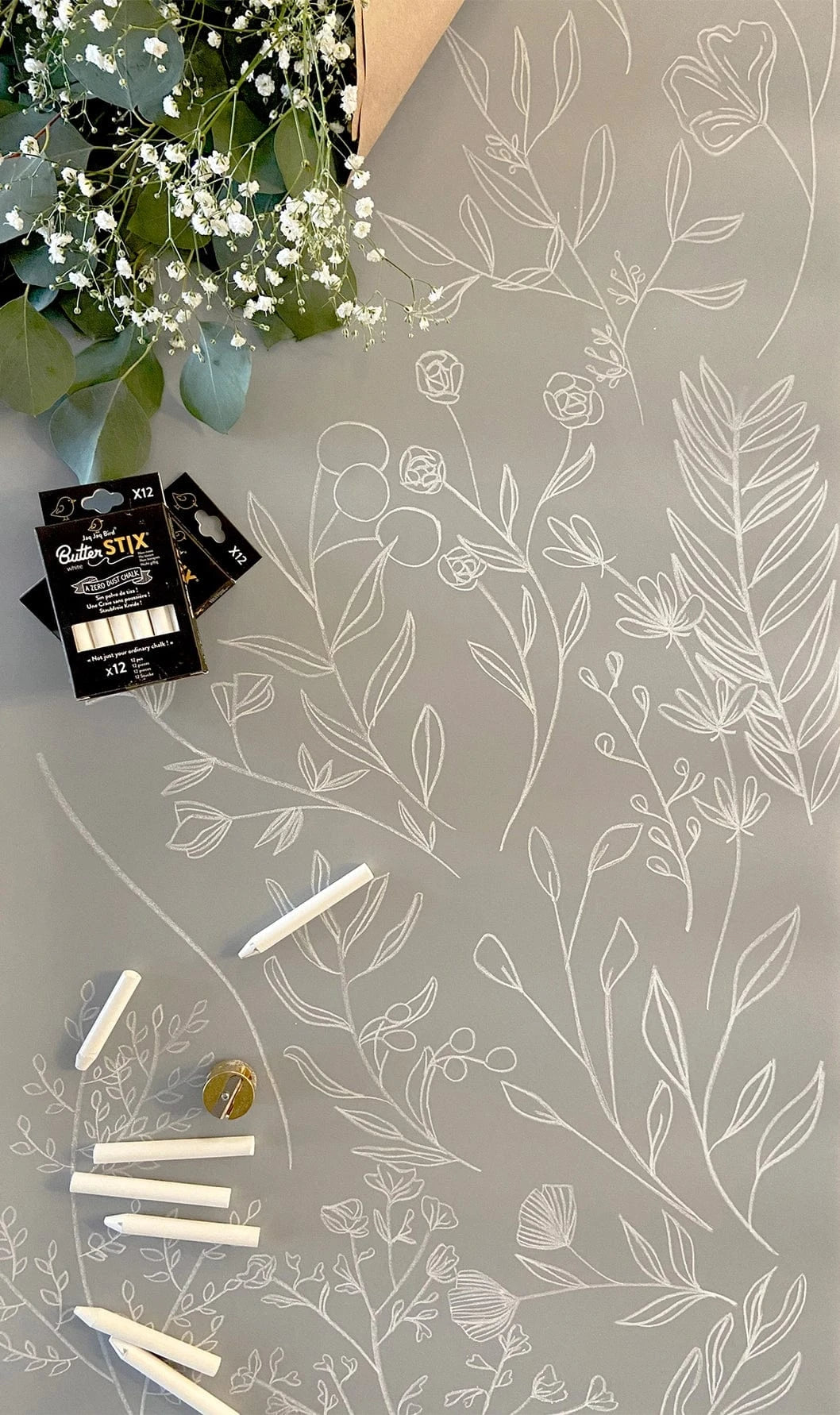 Butterstix® Dustless Cream Chalk Jaq Jaq Bird Lil Tulips