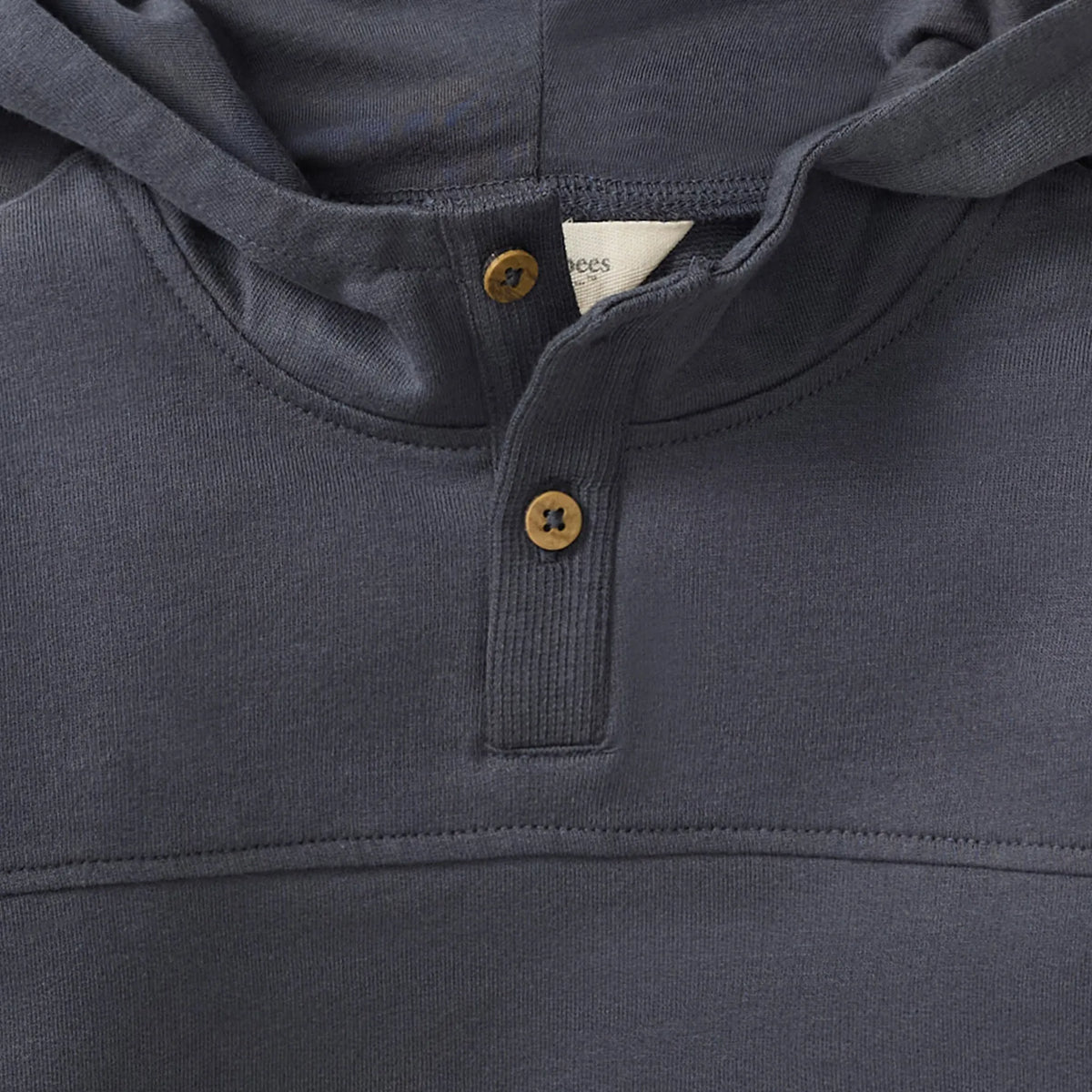 Button Placket Hoodie Burt's Bees Baby Lil Tulips