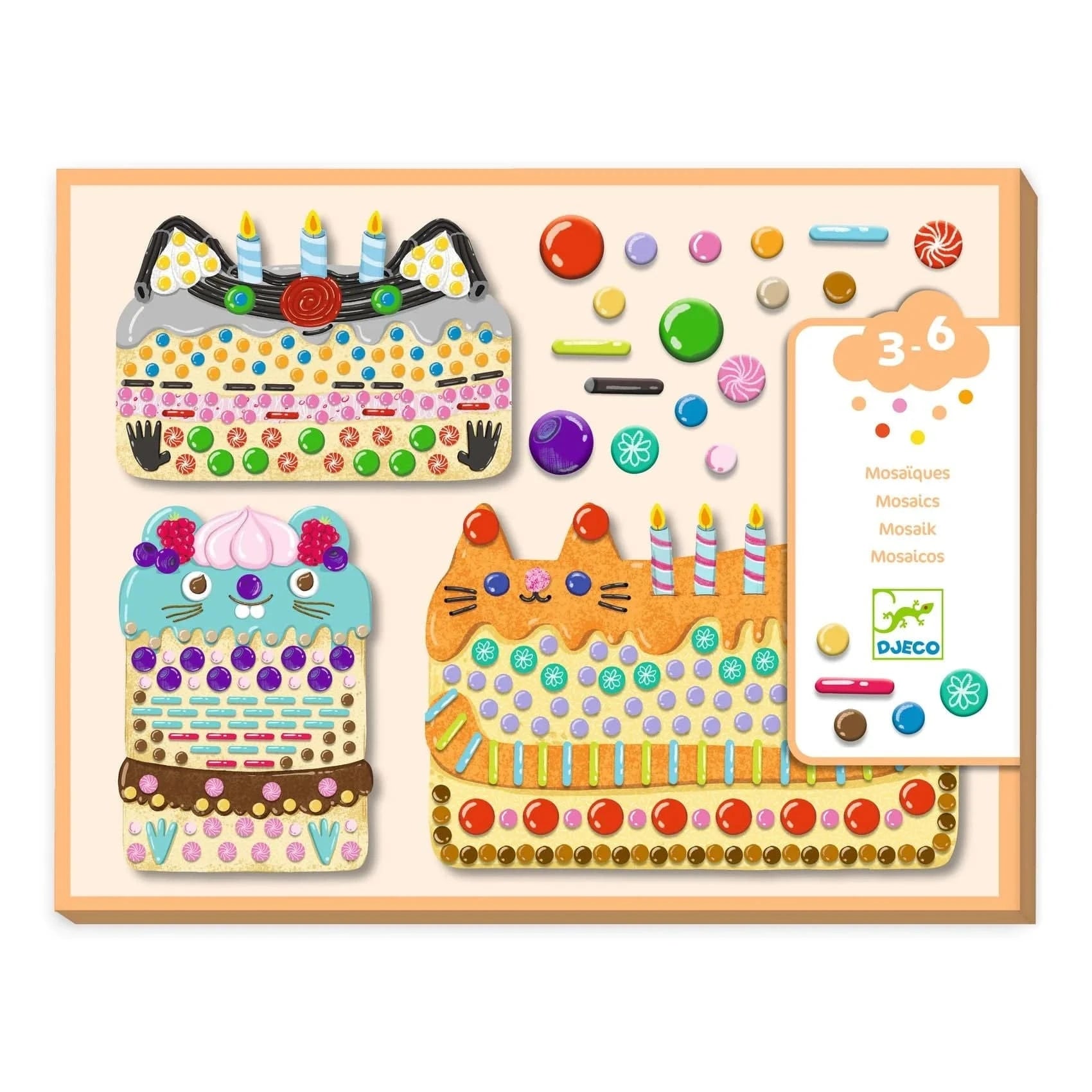 Cakes & Sweets Mosaic Craft Kit Djeco Lil Tulips