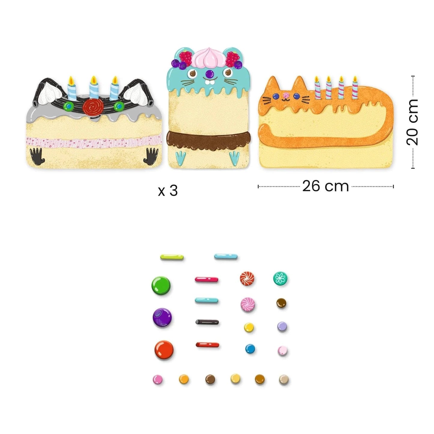 Cakes & Sweets Mosaic Craft Kit Djeco Lil Tulips