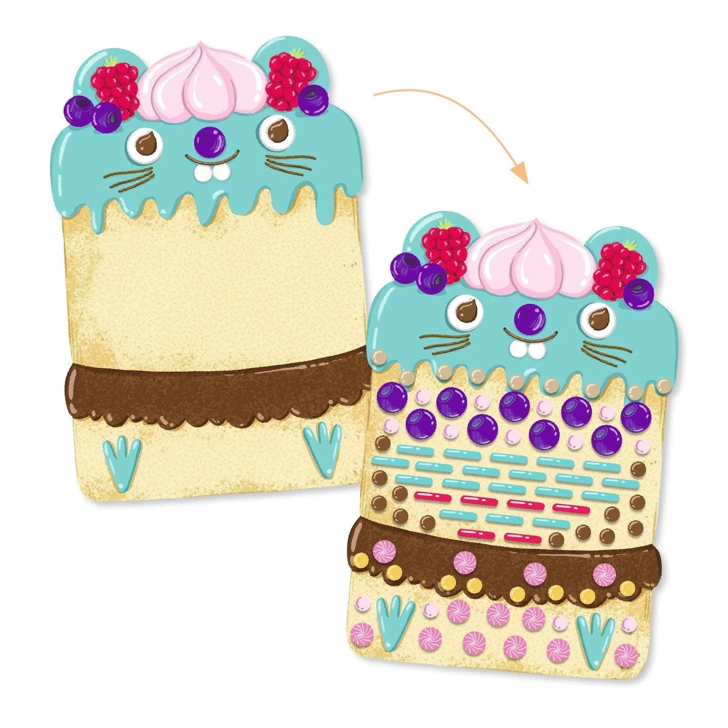 Cakes & Sweets Mosaic Craft Kit Djeco Lil Tulips