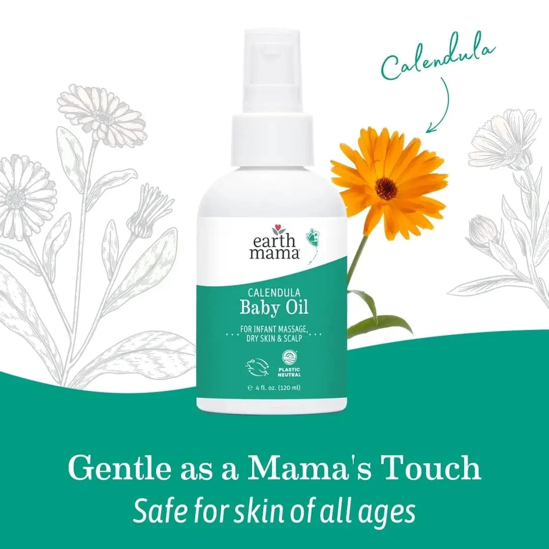 Calendula Baby Oil Earth Mama Organics Lil Tulips