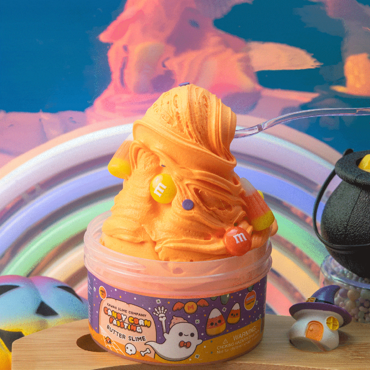 Candy Corn Frosting Butter Slime Kawaii Slime Company Lil Tulips