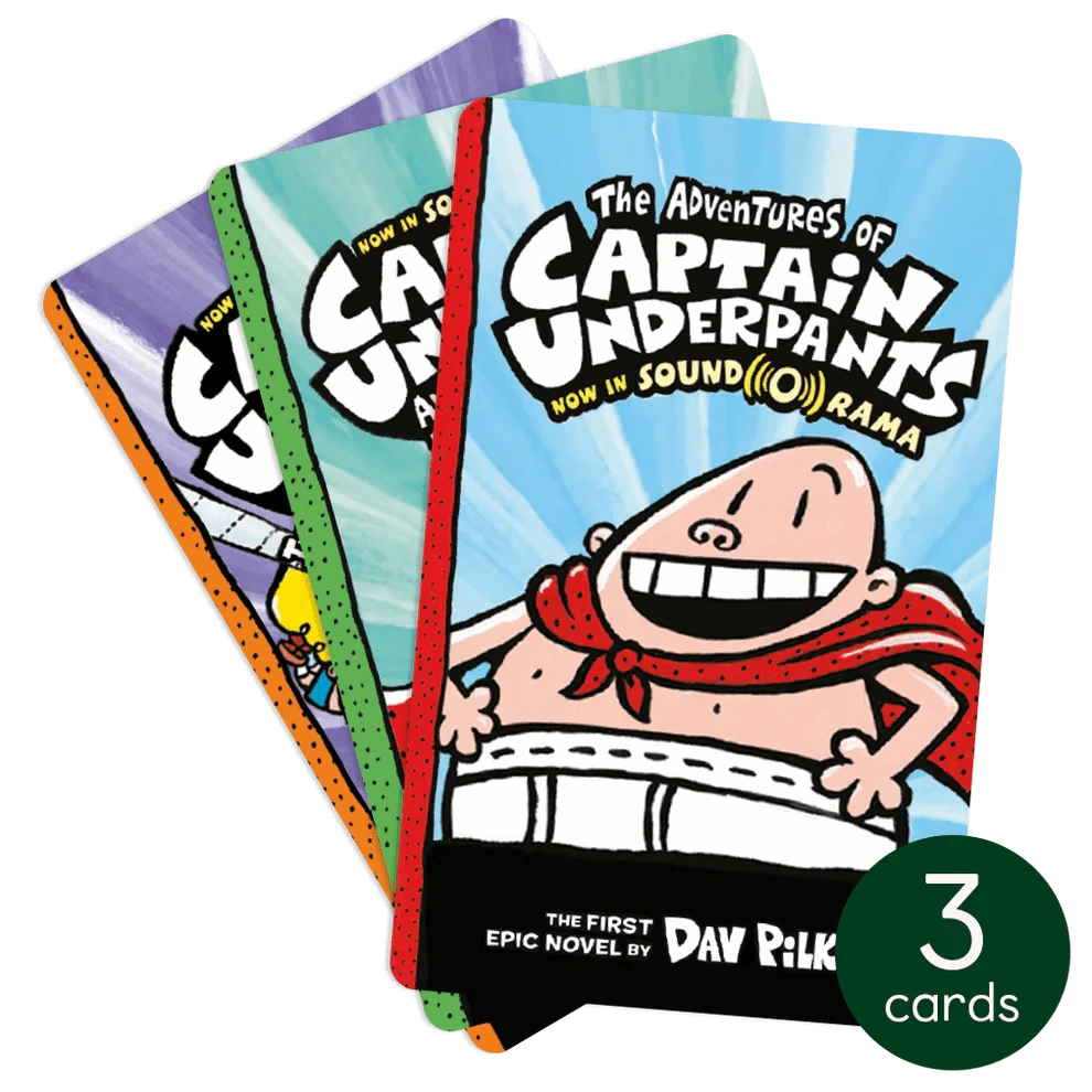 Captain Underpants Pack AudioBook Cards Yoto Lil Tulips