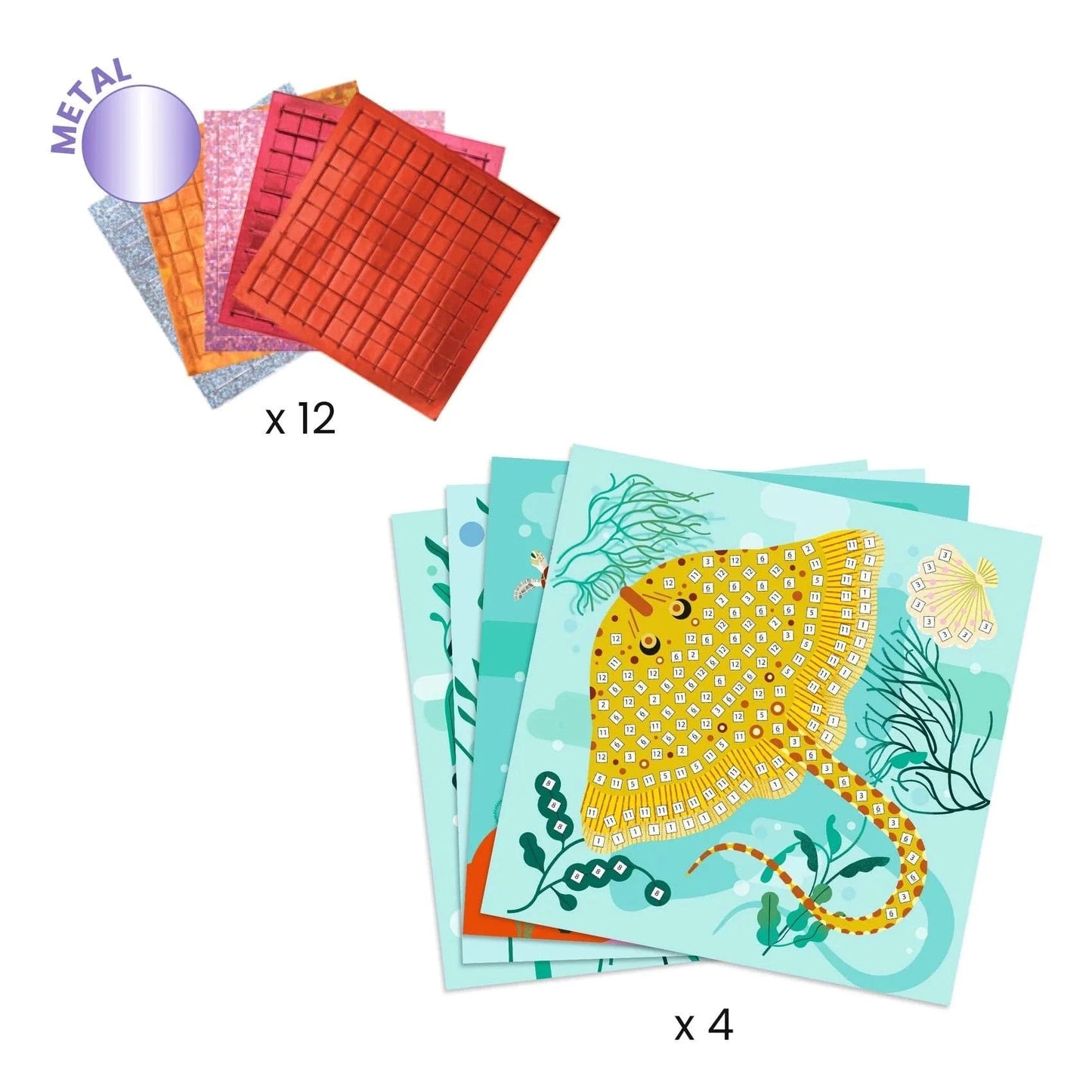 Caribbean Mosaic Collage Craft Kit Djeco Lil Tulips
