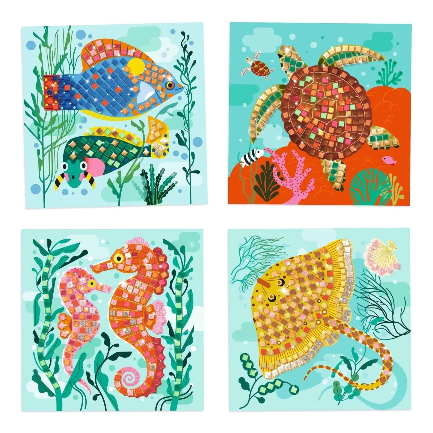 Caribbean Mosaic Collage Craft Kit Djeco Lil Tulips