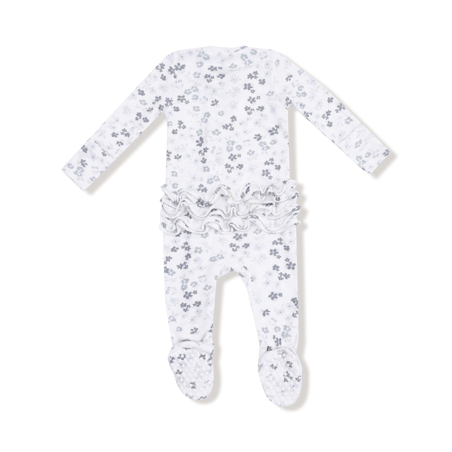 Caroline's Calico - 2 Way Zipper Ruffle Back Footie Angel Dear Lil Tulips