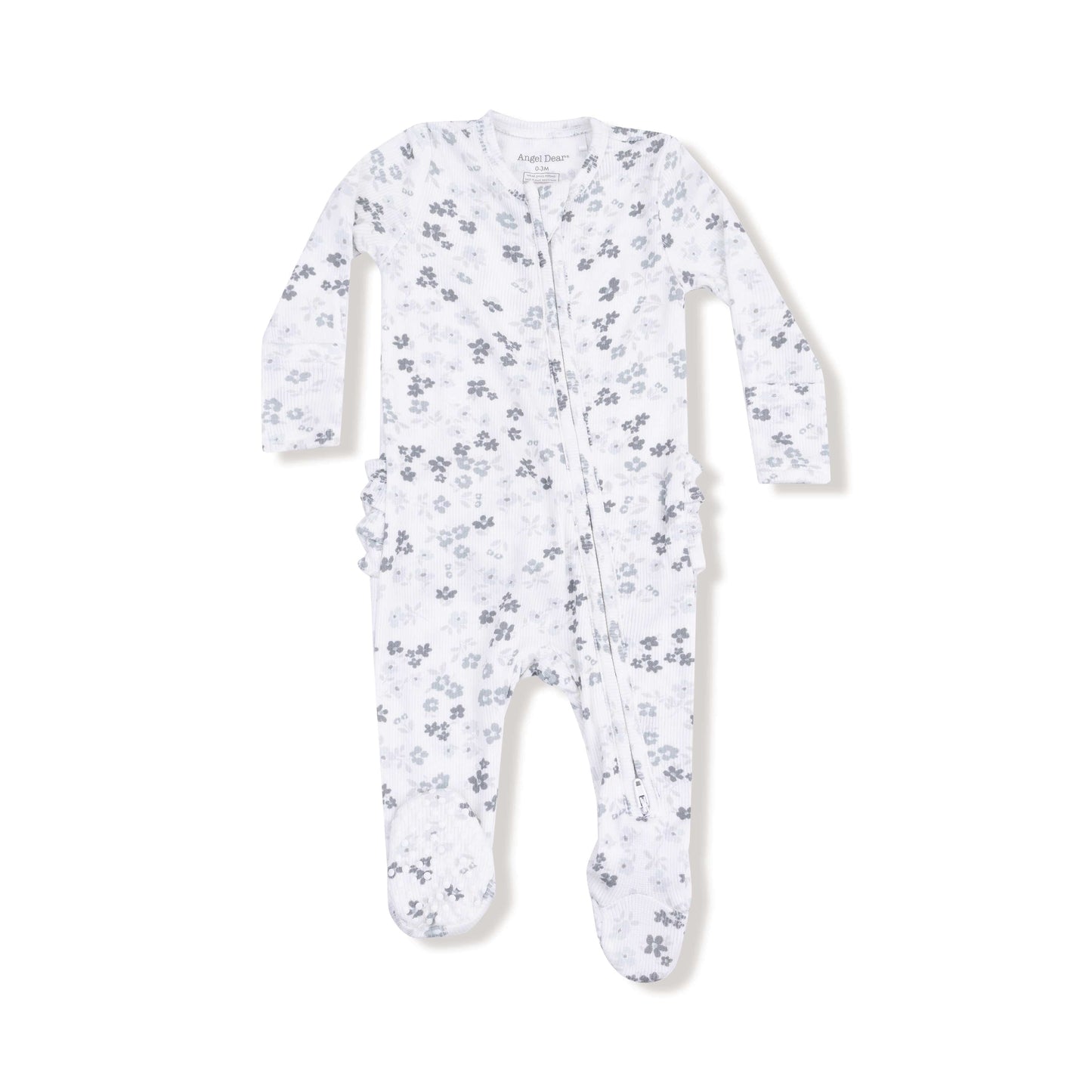 Caroline's Calico - 2 Way Zipper Ruffle Back Footie Angel Dear Lil Tulips