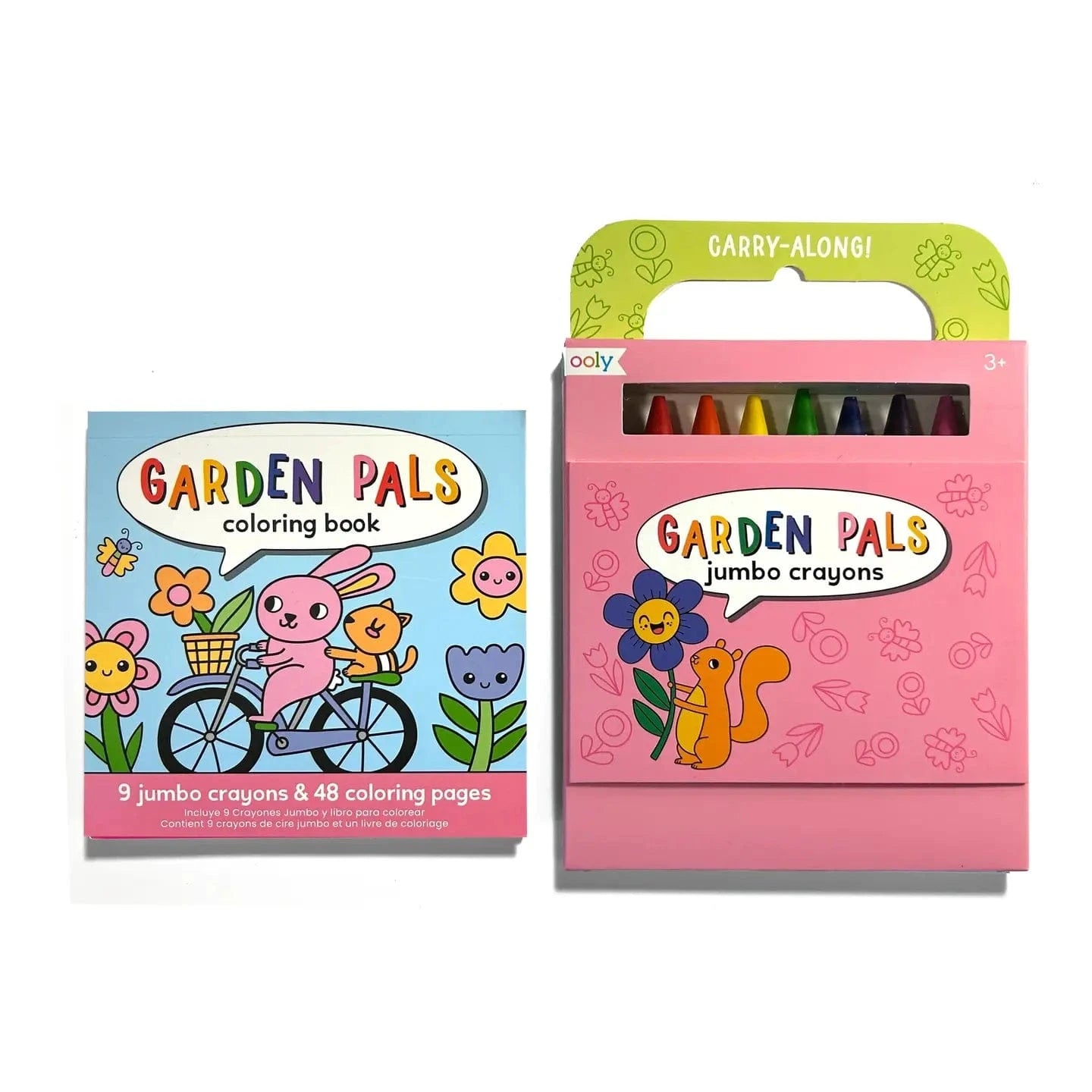 Carry Along! Coloring Book and Crayon Set - Garden Pals OOLY Lil Tulips