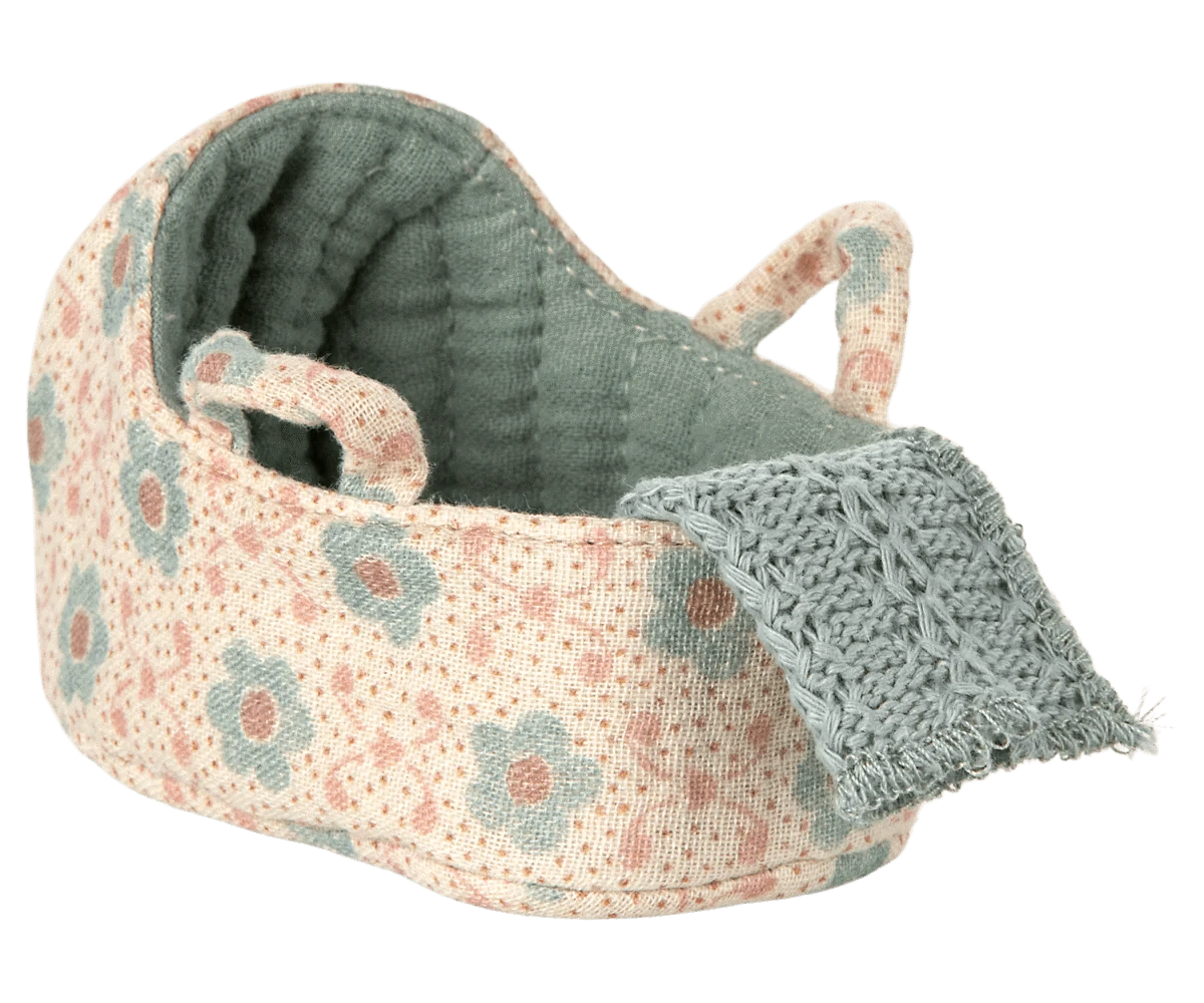 Carry cot, Baby mouse - Blue Maileg Lil Tulips