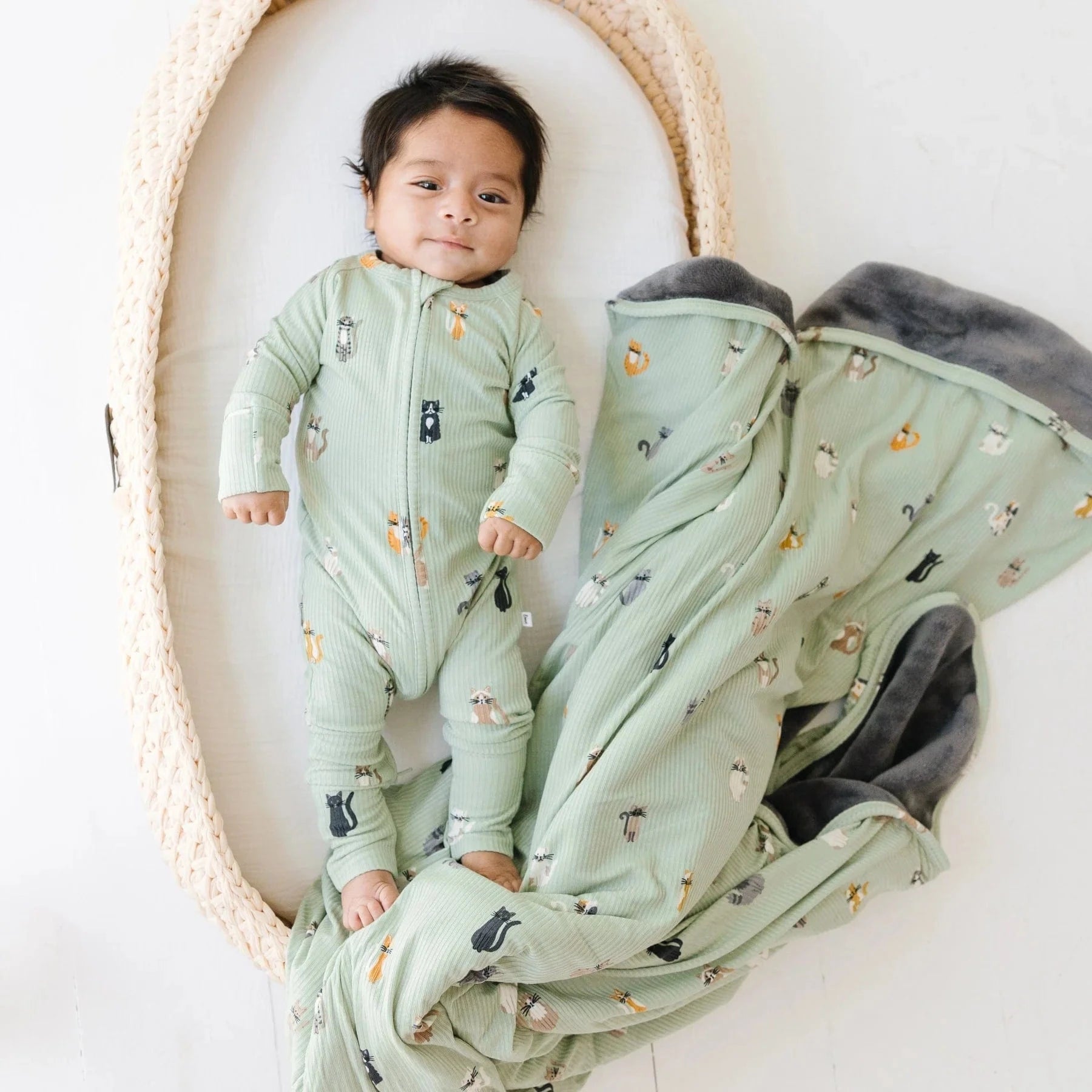 Cats Small Ribbed Zip Romper Brave Little Ones Lil Tulips