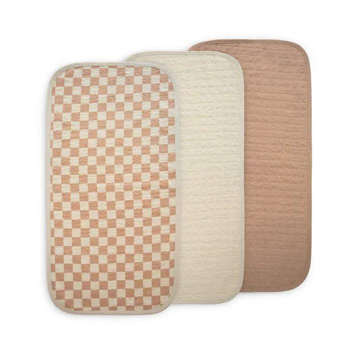 Changing Pad Liner 3-Pack Check Combo Mushie Lil Tulips