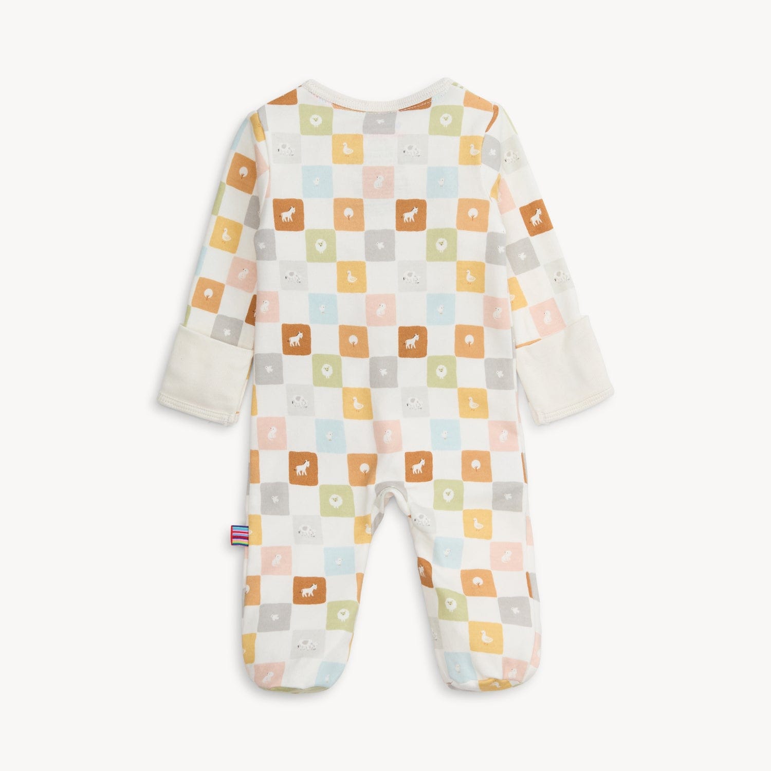 Checkmate Organic Cotton Footie Magnetic Me Lil Tulips