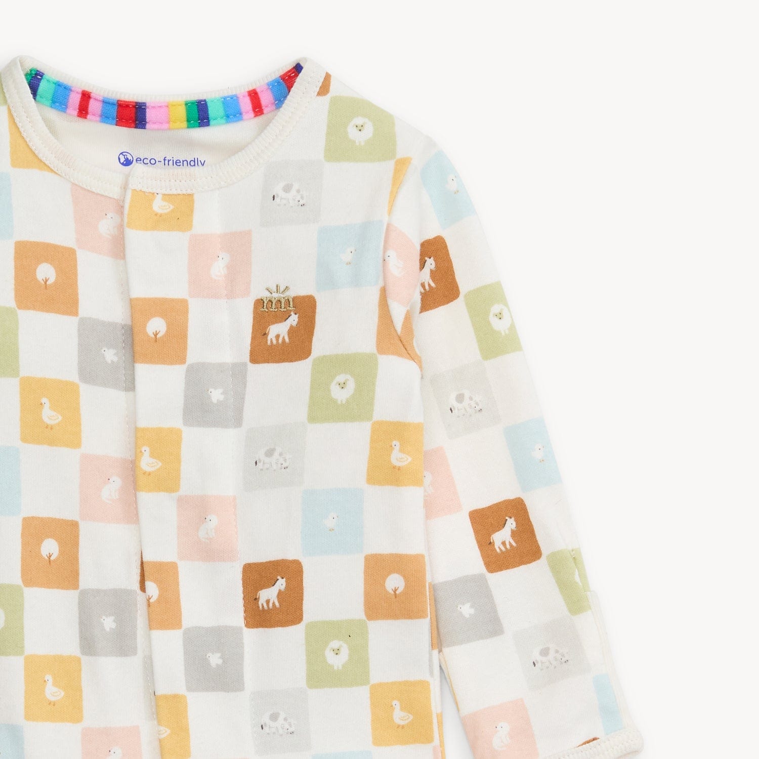 Checkmate Organic Cotton Footie Magnetic Me Lil Tulips