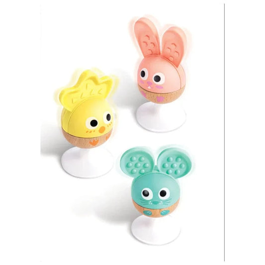 Cheery Critter Rattle Trio Hape Pacifiers & Teethers Lil Tulips
