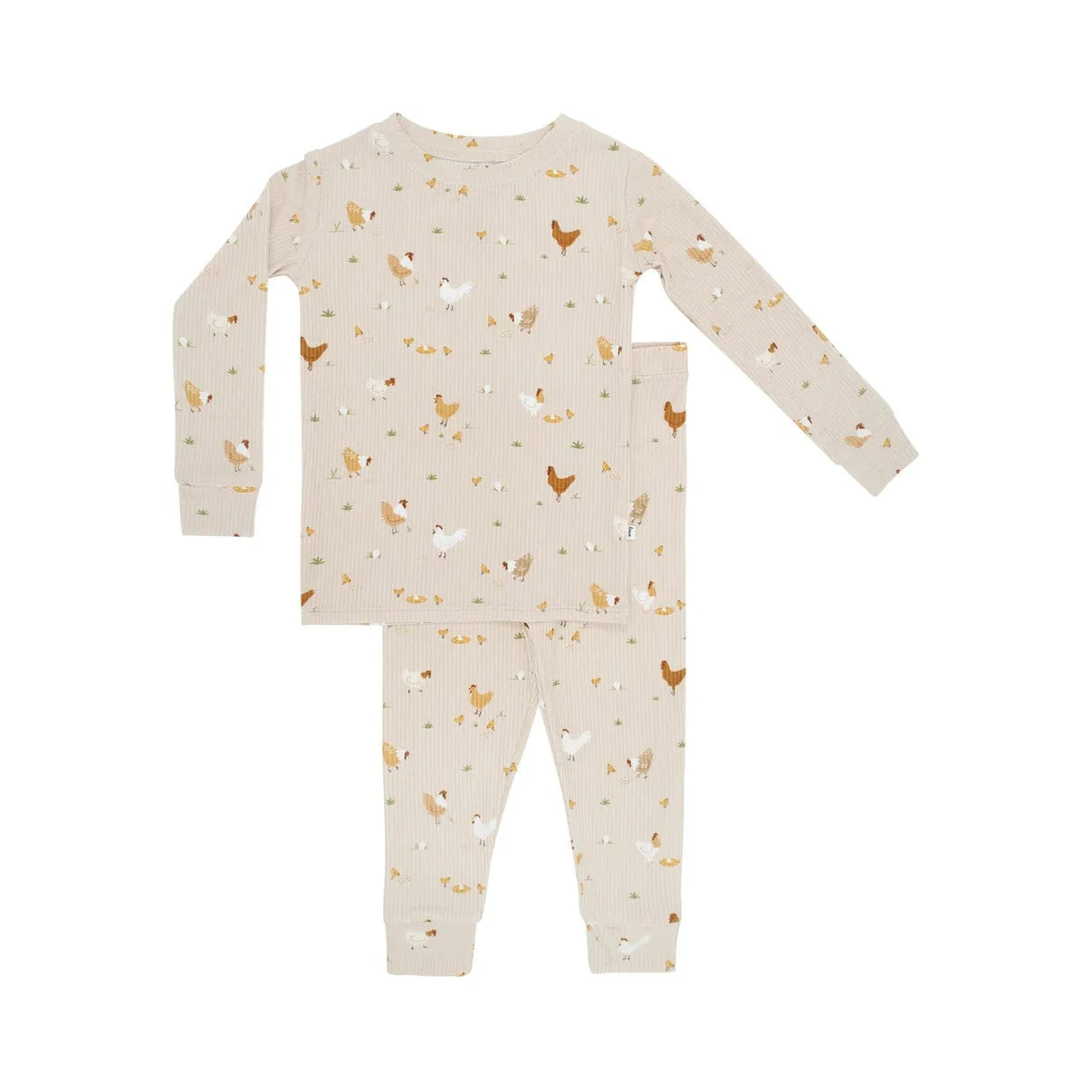 Chickens Small Ribbed Two-Piece Set Brave Little Ones Lil Tulips