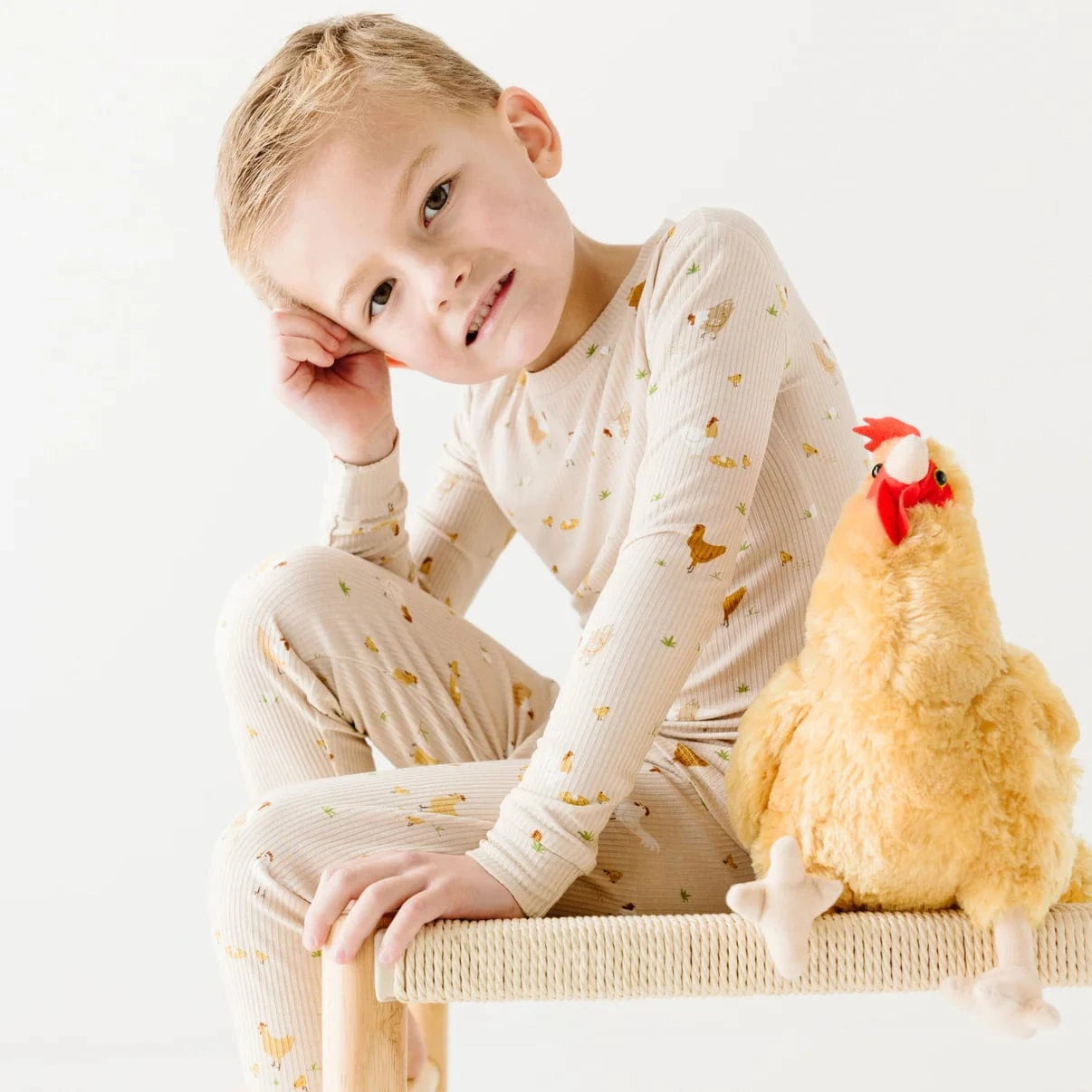 Chickens Small Ribbed Two-Piece Set Brave Little Ones Lil Tulips