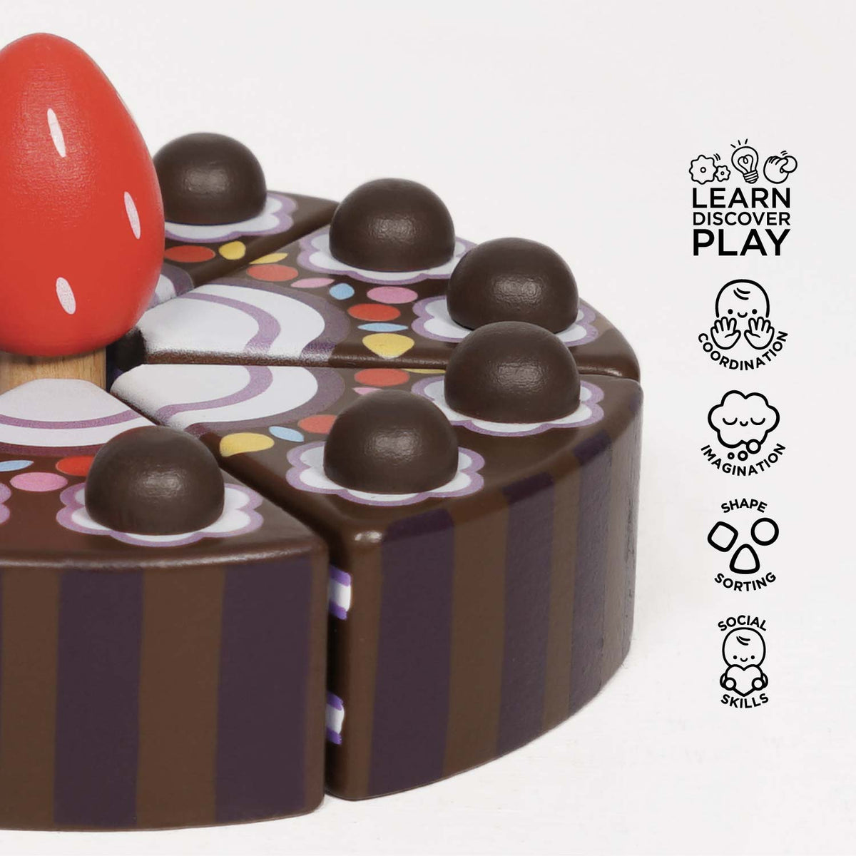 Chocolate Gateau Sliceable Cake Le Toy Van Lil Tulips