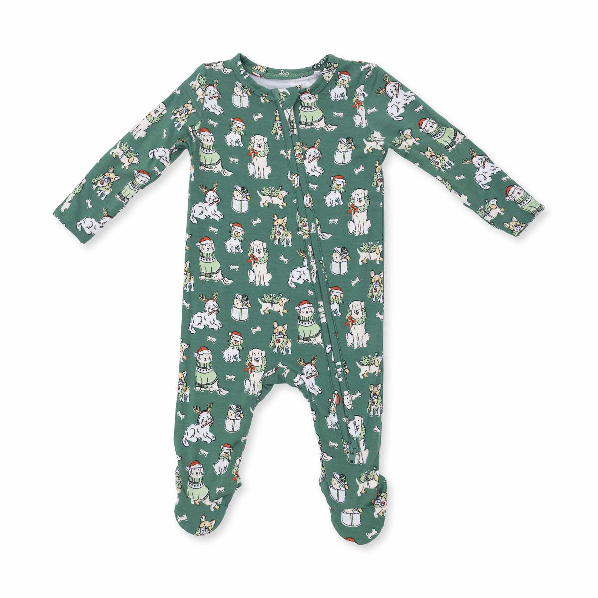 Christmas Dogs Uni - 2 Way Zipper Footie Angel Dear Lil Tulips