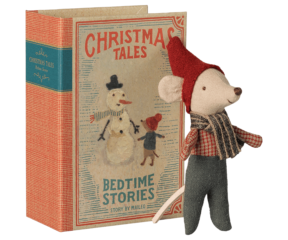 Christmas mouse, Baby in book Default Maileg Lil Tulips