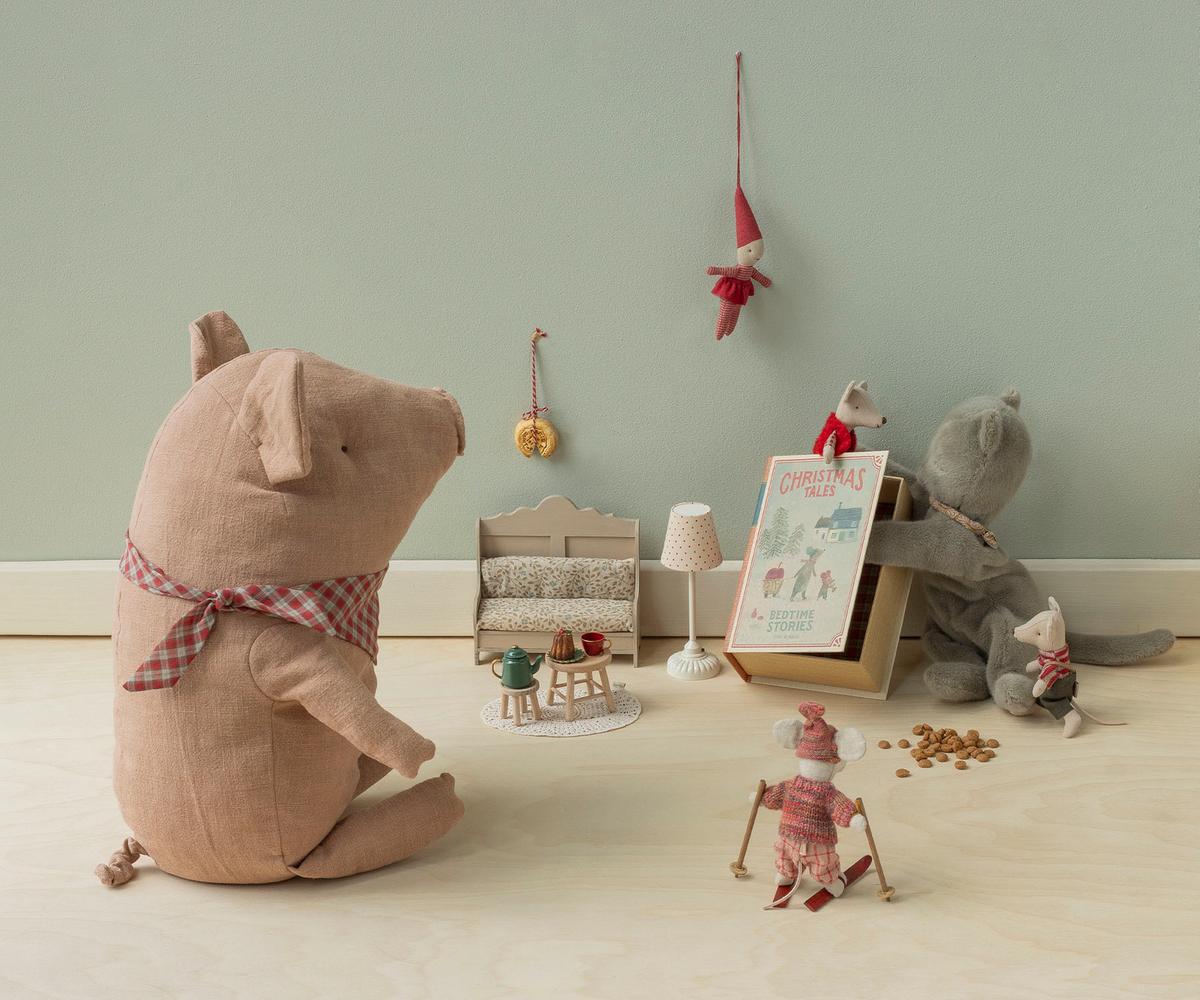 Christmas twin mice, Little sister and brother in book Default Maileg Lil Tulips