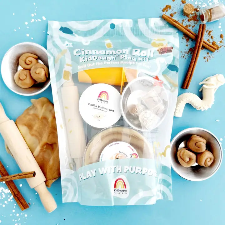 Cinnamon Roll Kiddough Play Kit Earth Grown KidDoughs Lil Tulips