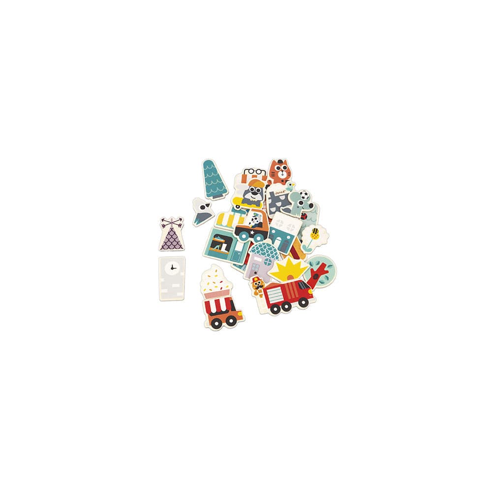City Magnets - 24 Pieces Janod Baby Toys & Activity Equipment Lil Tulips