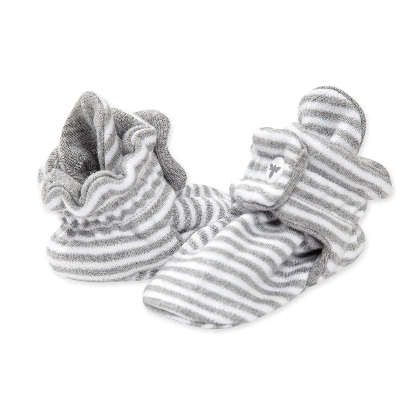 Classic Stripe Organic Cotton Baby Booties Burt's Bees Baby Lil Tulips