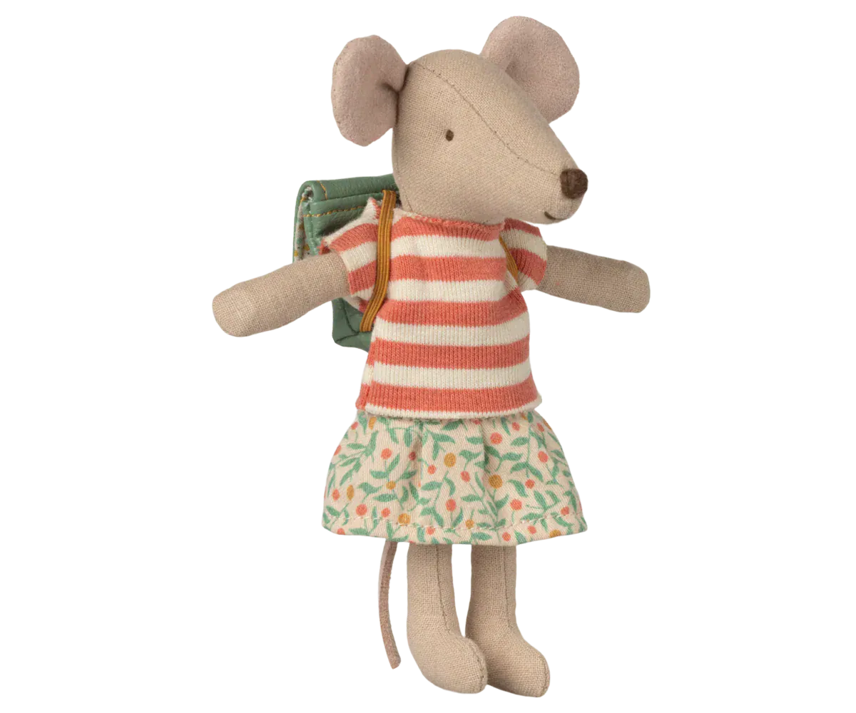 Clothes and bag, Big sister mouse - Green Maileg Lil Tulips