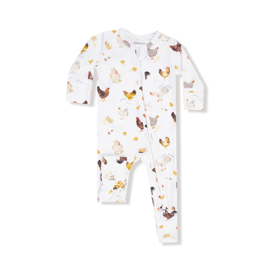 Collector Chickens - 2 Way Zipper Romper Angel Dear Lil Tulips