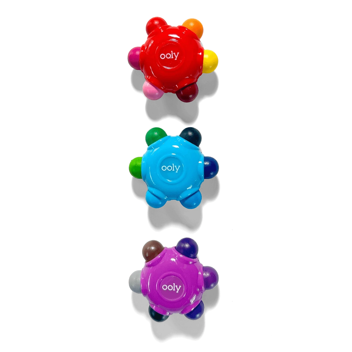 Color Burst Easy Grip Crayons (Set of 3 / 18) Classic Colors OOLY Lil Tulips