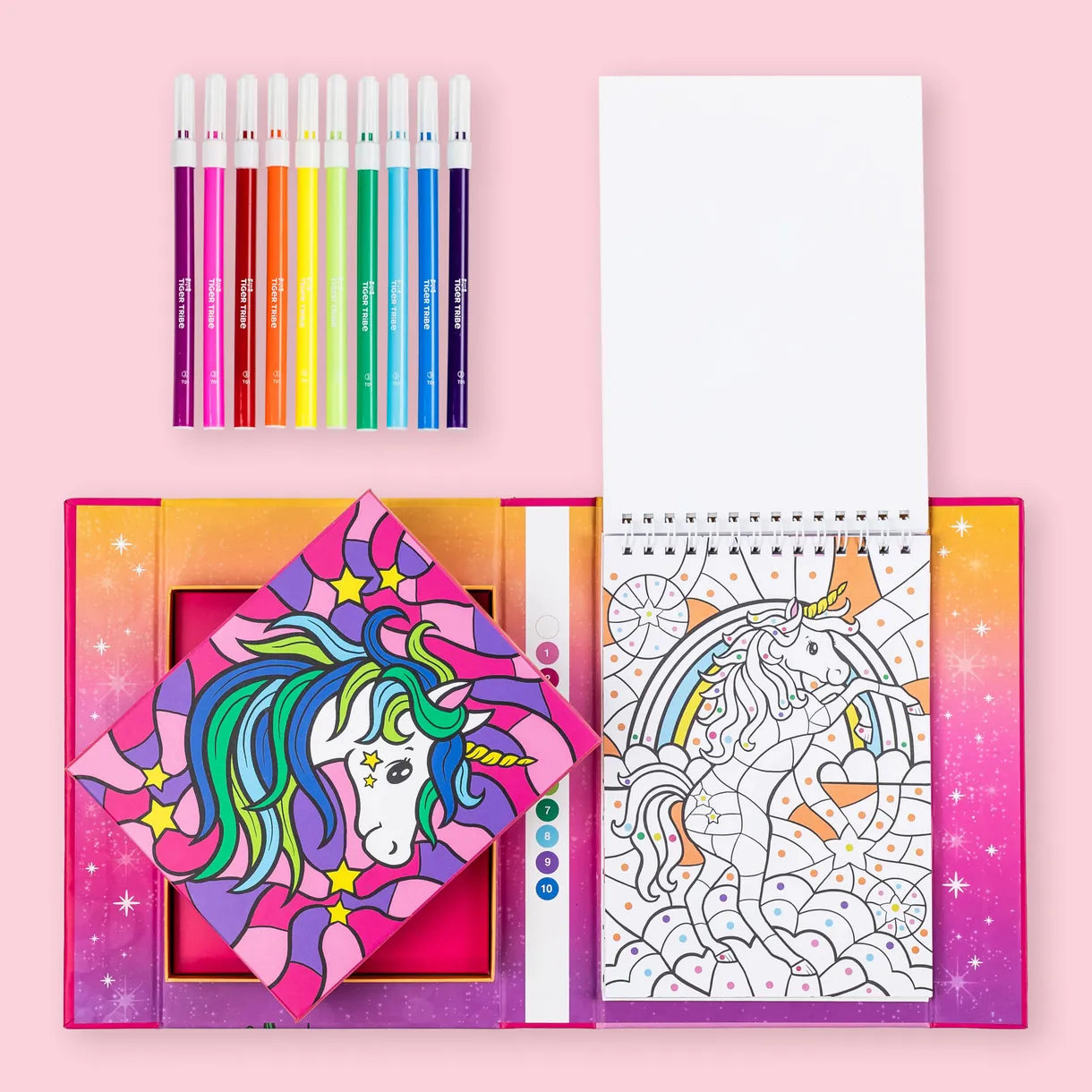 Color By Numbers - Unicorn Dreaming Tiger Tribe Lil Tulips